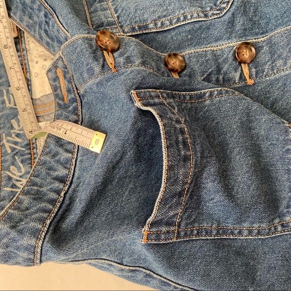 WE THE FREE Denim Jean Skirt button up Super High Rise Size 24 - 4 pockets - Picture 16 of 16